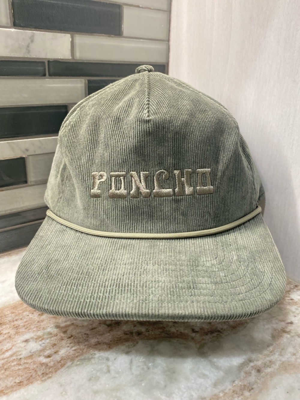 Poncho Outdoors Moss Green
Corduroy Rope Snapback Hat -
NWOT